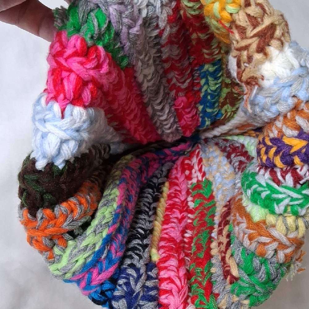 Multicolor Striped Crochet Beanie - Picture 3 of 3
